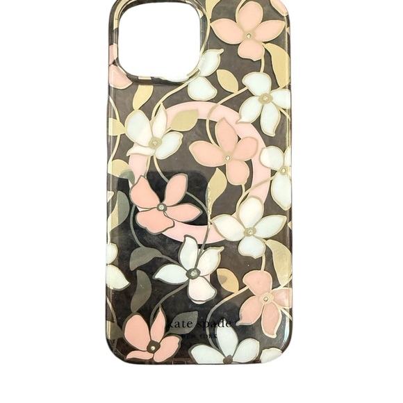 Kate Spade Floral iPhone 13 Case - Pink and Cream - Picture 1 of 5